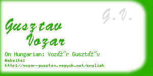 gusztav vozar business card